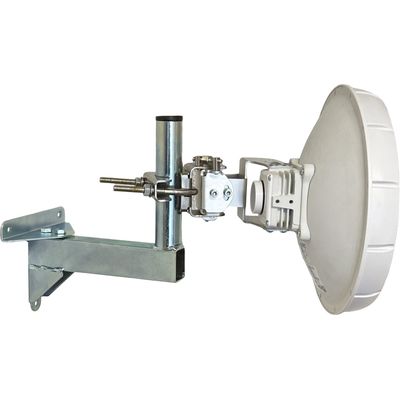 Anténní držák na zeď L délka 20cm, výška 15cm, průměr 28mm, T základna, retail balení