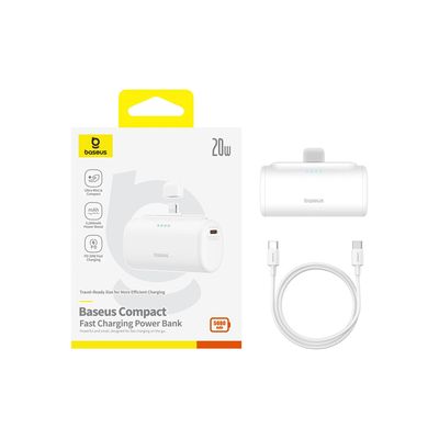 Powerbanka Baseus Compact 5000mAh 20W Lightning bílá
