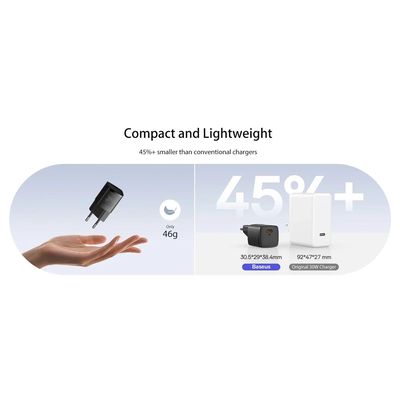 Rychlonabíječka do sítě Baseus Cube Pro 30W USB-C PD černá