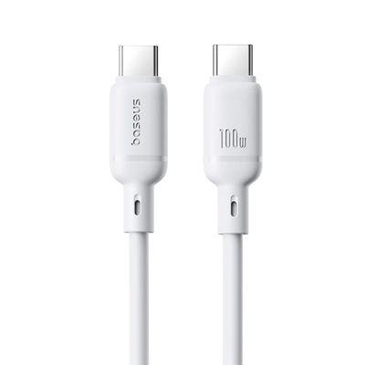 Rychlonabíjecí kabel Baseus Silky USB-C/USB-C 1m 100W bílý