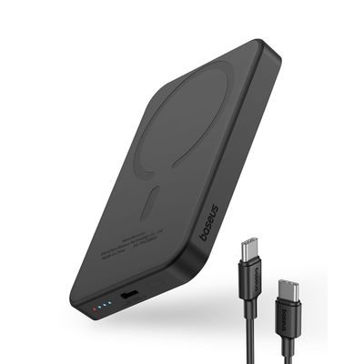 Powerbanka Baseus Mini s bezdrátovým nabíjením 5000mAh 20W USB-C černá