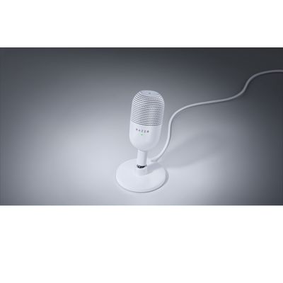 Razer SEIRÉN V3 MINI White Ultra-Compact USB Microphone with Tap-to-Mute