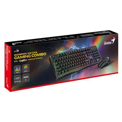 Genius GX Gaming set klávesnice a myši Scorpion KM-GX6, CZ/SK