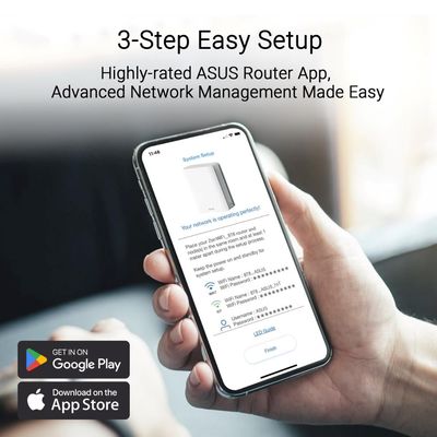 ASUS ZenWifi BT8 1-pack, WiFi7 Extendable Router, AiMesh, 1x WAN, 3x LAN, 1x 3.0