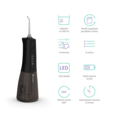 TrueLife AquaFloss Compact L100 Black - ústní sprcha