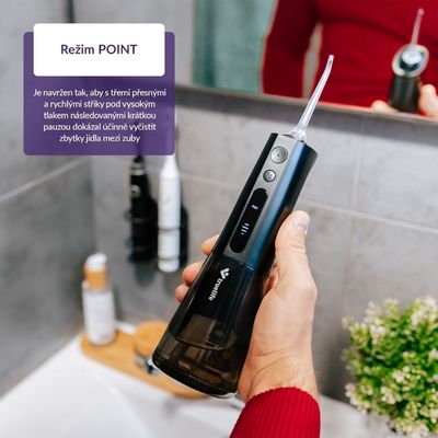 TrueLife AquaFloss Compact L100 Black - ústní sprcha