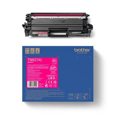 Brother toner TN-821XLM purpurová (9000 stran) - originální