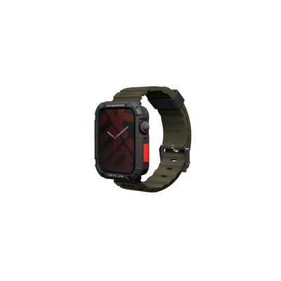 SKINARMA Shokku řemínek pro Apple Watch 45/44/42 mm, Olive