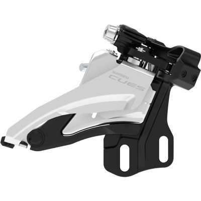 Přesmykač SHIMANO CUES FD-U4000 pro 2x9/10 E-typ (bez BB plátu) Side-swing front pull pro 36/40z 14z