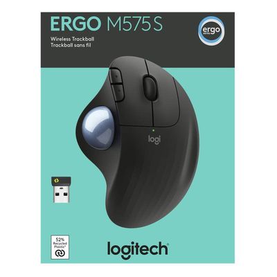 Logitech ERGO M575S, bezdrátová, bluetooth, šedá