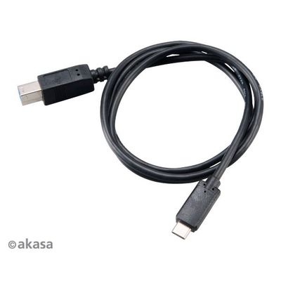 Akasa kabel USB 3.1 Type-C na Type-B, 1m - rozbalené / použité