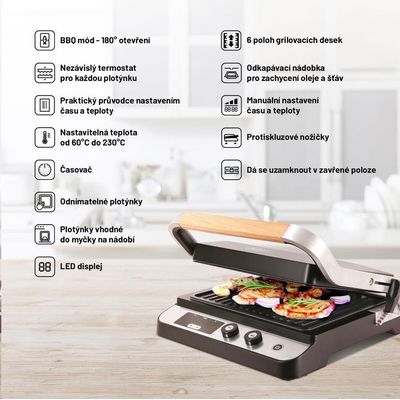 Lauben Contact Grill 2000SB - kontaktní gril