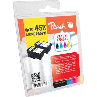 PEACH kompatibilní cartridge Canon PG-545XL / CL-546XL MultiPack, black, color, 18ml, 17ml