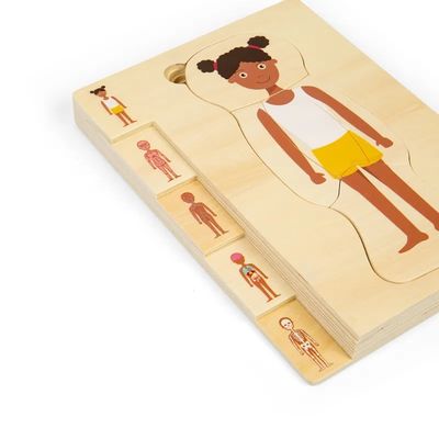 Bigjigs Toys Dřevěné puzzle Anatomie dívka