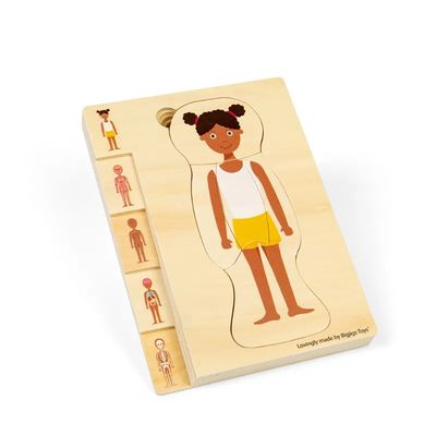 Bigjigs Toys Dřevěné puzzle Anatomie dívka