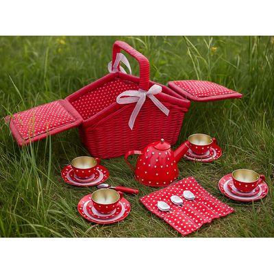 small foot Piknikový koš Dots and Hearts