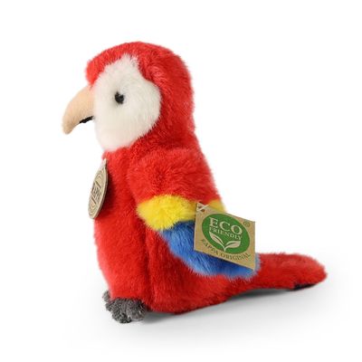 Rappa Plyšový papoušek Ara 16 cm červený ECO-FRIENDLY