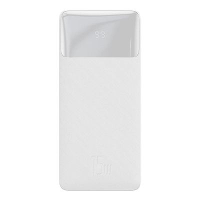 Baseus Bipow powerbanka s digitálním displejem 30000mAh 15W bílá