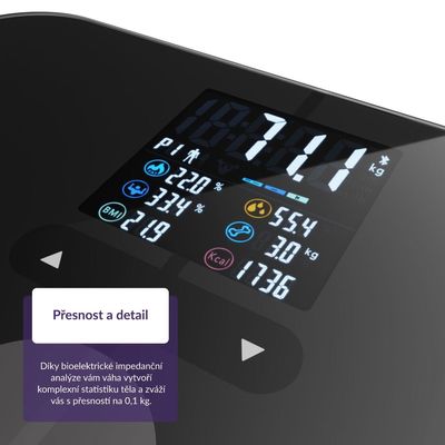 TrueLife FitScale W7 BT černá - rozbalené / použité
