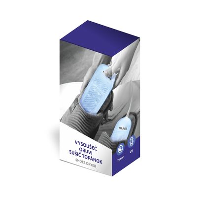 HELMER vysoušeč a sterilizátor obuvi UV 01/ pro všechny druhy obuvi/ časovač/ vysoušení 4-5 hodin/ 15 W/ 230 V/ bílý