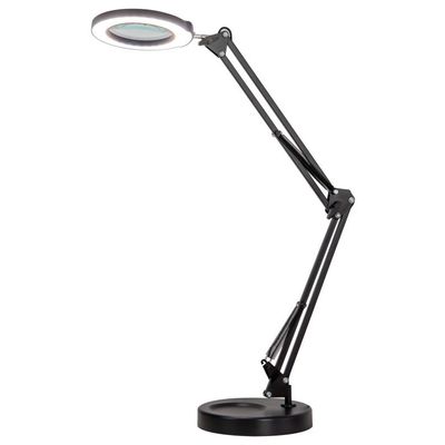 IMMAX LED stolní lampička ZOOM s lupou 12W stmívatelná černá