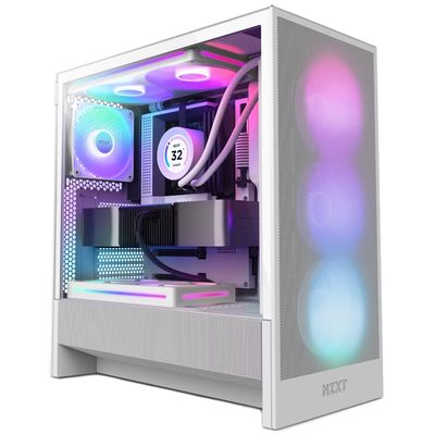 NZXT H5 Flow RGB, bílá