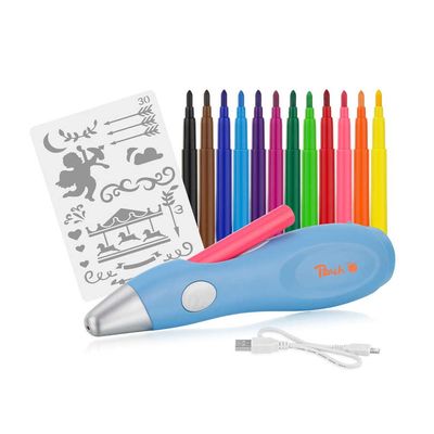 PEACH Elektrický kreslící sprejovací set PO150 pro děti