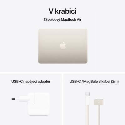 Apple MacBook Air 13,M4 chip 10-core CPU/10-core GPU,16GB,512GB SSD - Starlight