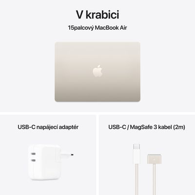 Apple MacBook Air 15,M4 chip 10-core CPU/10-core GPU,16GB,512GB SSD - Starlight