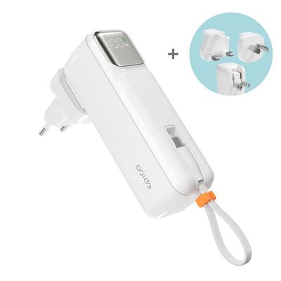 Epico Travel UltraPack 2in1 5000mAh Power Bank and Wall Charger ET30 - bílá