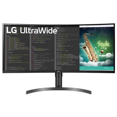 LG VA monitor 35WN75CP QHD / prohnutý / 35 / 3440x1440 / 300cd/m2 / 5ms GtG / 2x HDMI / DP / USB-C / repro