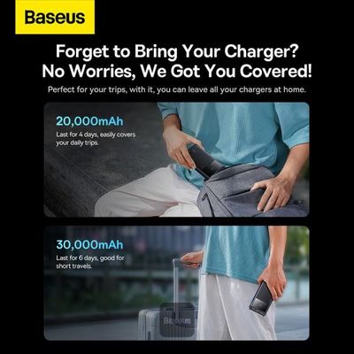 Powerbanka Baseus Star-Lord 30000mAh, 22,5W černá