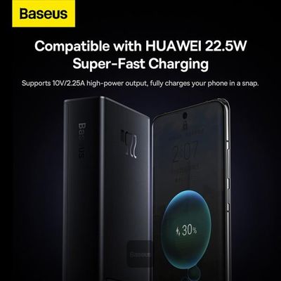 Powerbanka Baseus Star-Lord 30000mAh, 22,5W černá