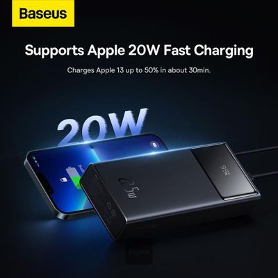 Powerbanka Baseus Star-Lord 30000mAh, 22,5W černá