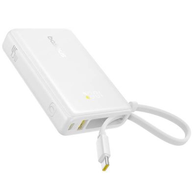 Powerbanka Baseus PicoGo 10000mAh, 45W, s kabelem USB-C bílá