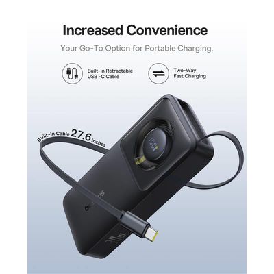 Powerbanka Baseus OS Free2Pull 10000mAh, 30W, s kabelem USB-C černá