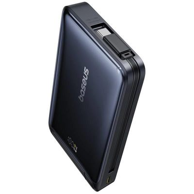 Powerbanka Baseus Nomos Qi2 10000mAh, 45W, s kabelem USB-C černá