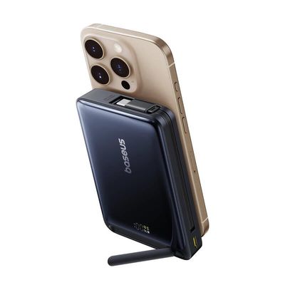 Powerbanka Baseus Nomos Qi2 10000mAh, 45W, s kabelem USB-C černá