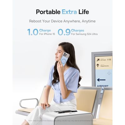 Bezdrátová powerbanka Baseus PicoGo Qi2 5000mAh, 20W modrá