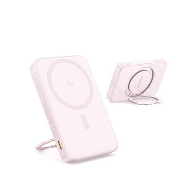 Bezdrátová powerbanka Baseus PicoGo Qi2 5000mAh, 20W růžová