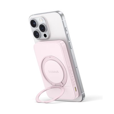 Bezdrátová powerbanka Baseus PicoGo Qi2 5000mAh, 20W růžová