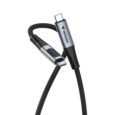 Verbatim USB-C->C kabel Sync & Charge s ukazatelem napájení 240W černý