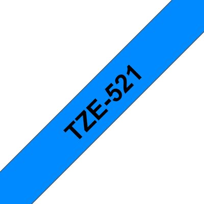 Brother TZe-521, modrá / černá (9mm,laminovaná)