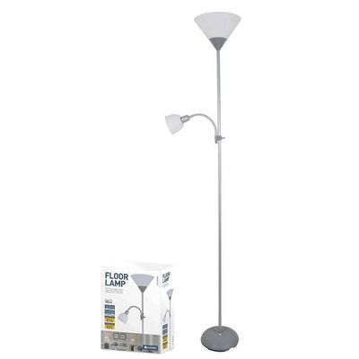 Platinet PFLF066GR podlahová lampa E27 + E14, šedá
