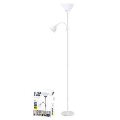 Platinet PFLF066W podlahová lampa E27 + E14, bílá