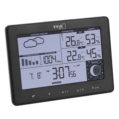 TFA domácí meteostanice s předpovědí počasí 35.1158.01.GB - černá - rozbalené / použité