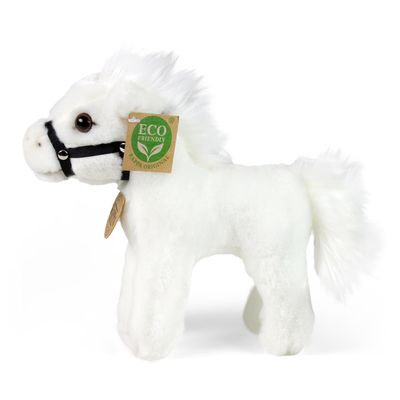 Rappa Plyšový kůň bílý 18 cm ECO-FRIENDLY