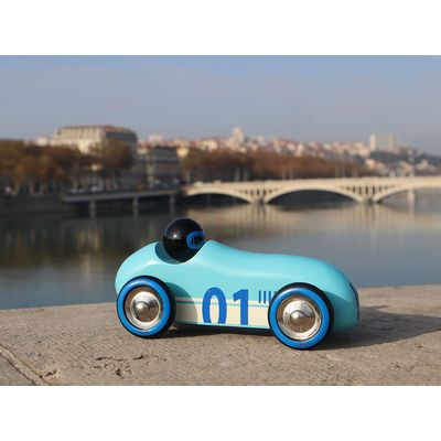 Vilac Dřevěné auto Old Sport Compet tyrkysové
