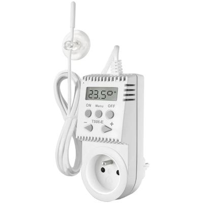ELEKTROBOCK teplotně spínací digitální zásuvka s externím čidlem teploty TS05 - rozbalené / použité