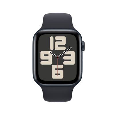 Apple Watch SE 44mm Temně inkoustový hliník s temně inkoustovým sportovním řemínkem - S/M - rozbalené / použité